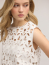 Coated fabric top with sangallo effect image number 3