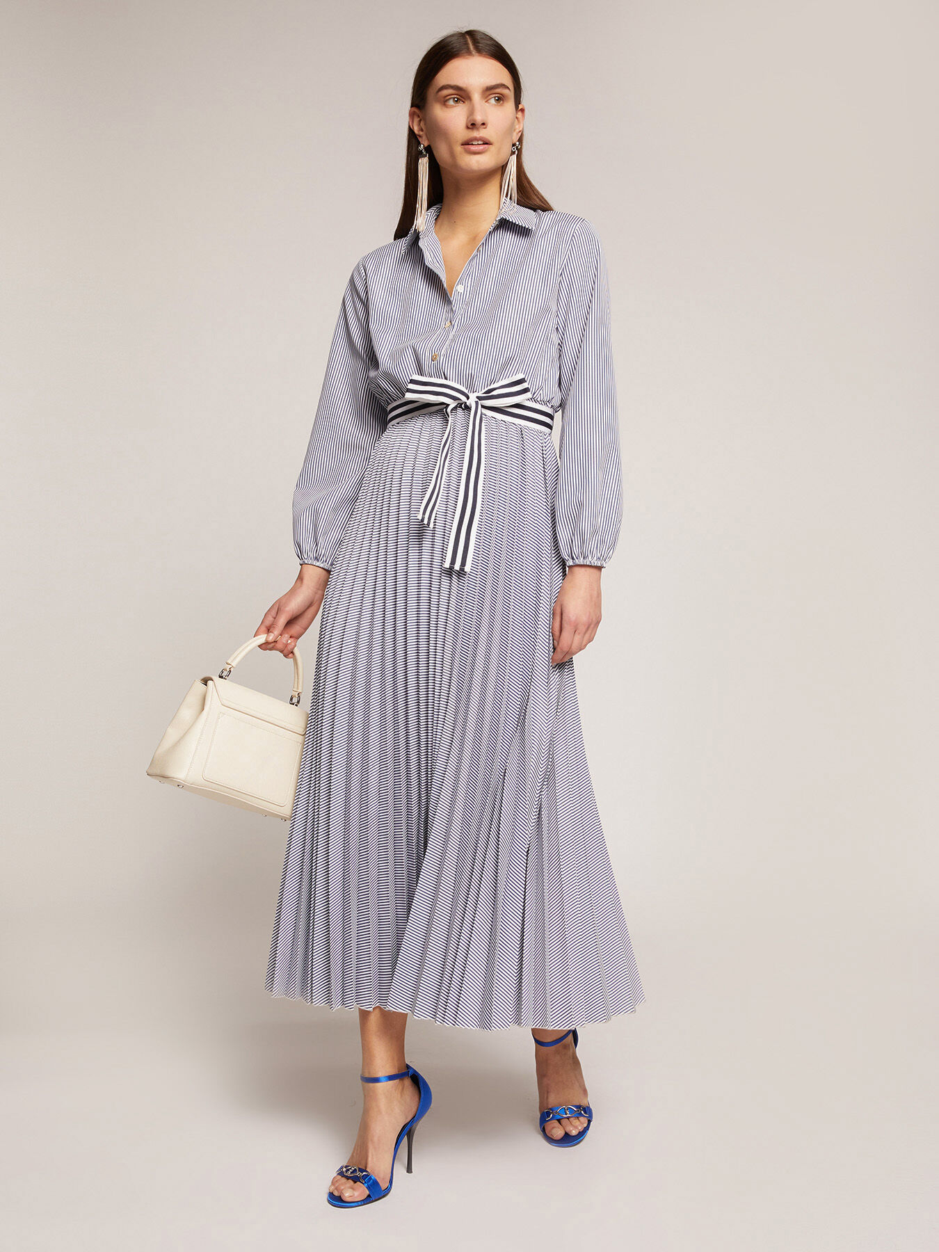 Plisseekleid mit Streifen image number 0