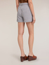 Striped cotton blend shorts image number 1
