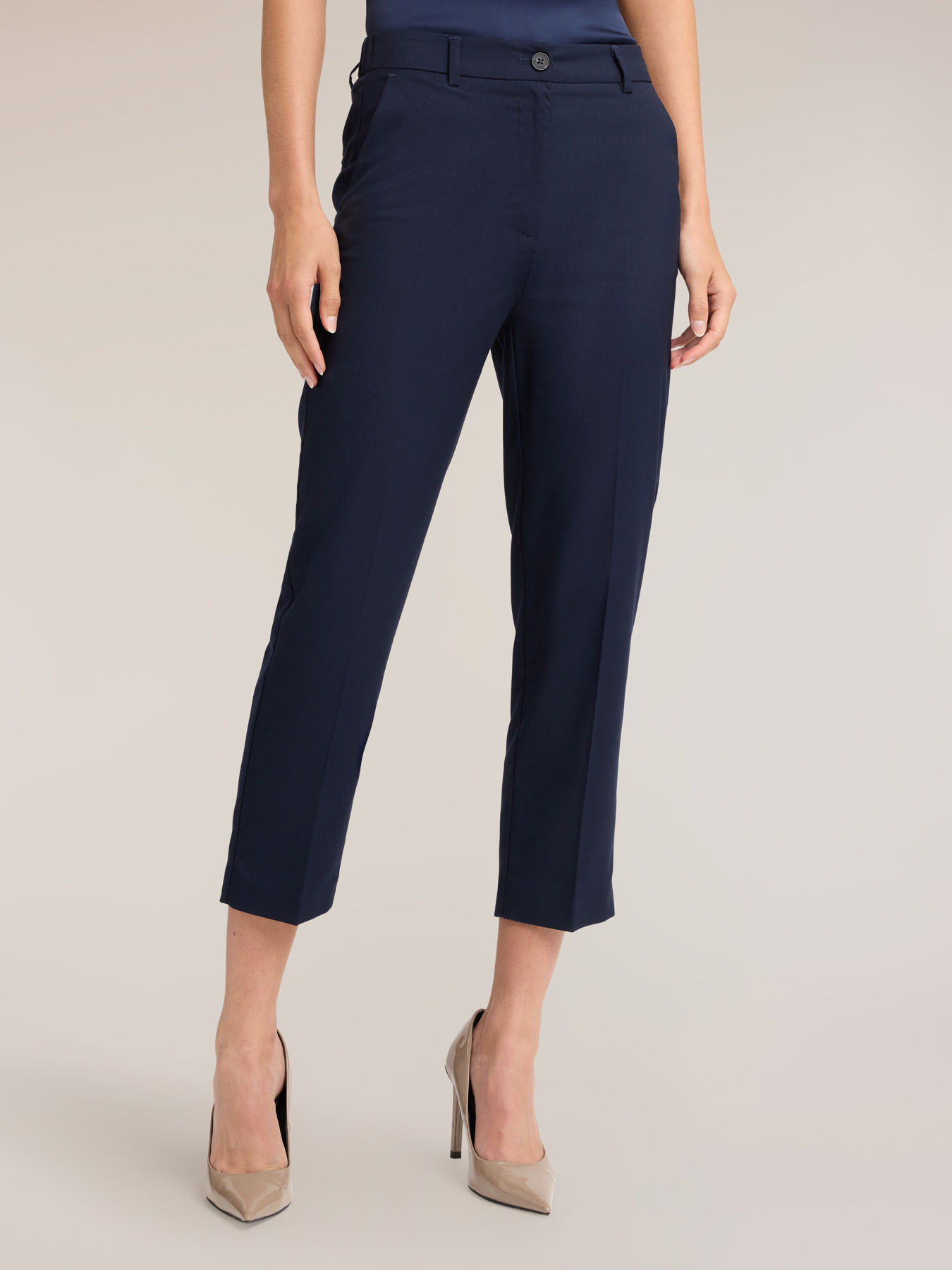 Pantalon regular en cady image number 2