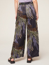 Foliage patterned cargo palazzo trousers image number 1