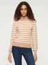 Striped turtleneck sweater image number 0