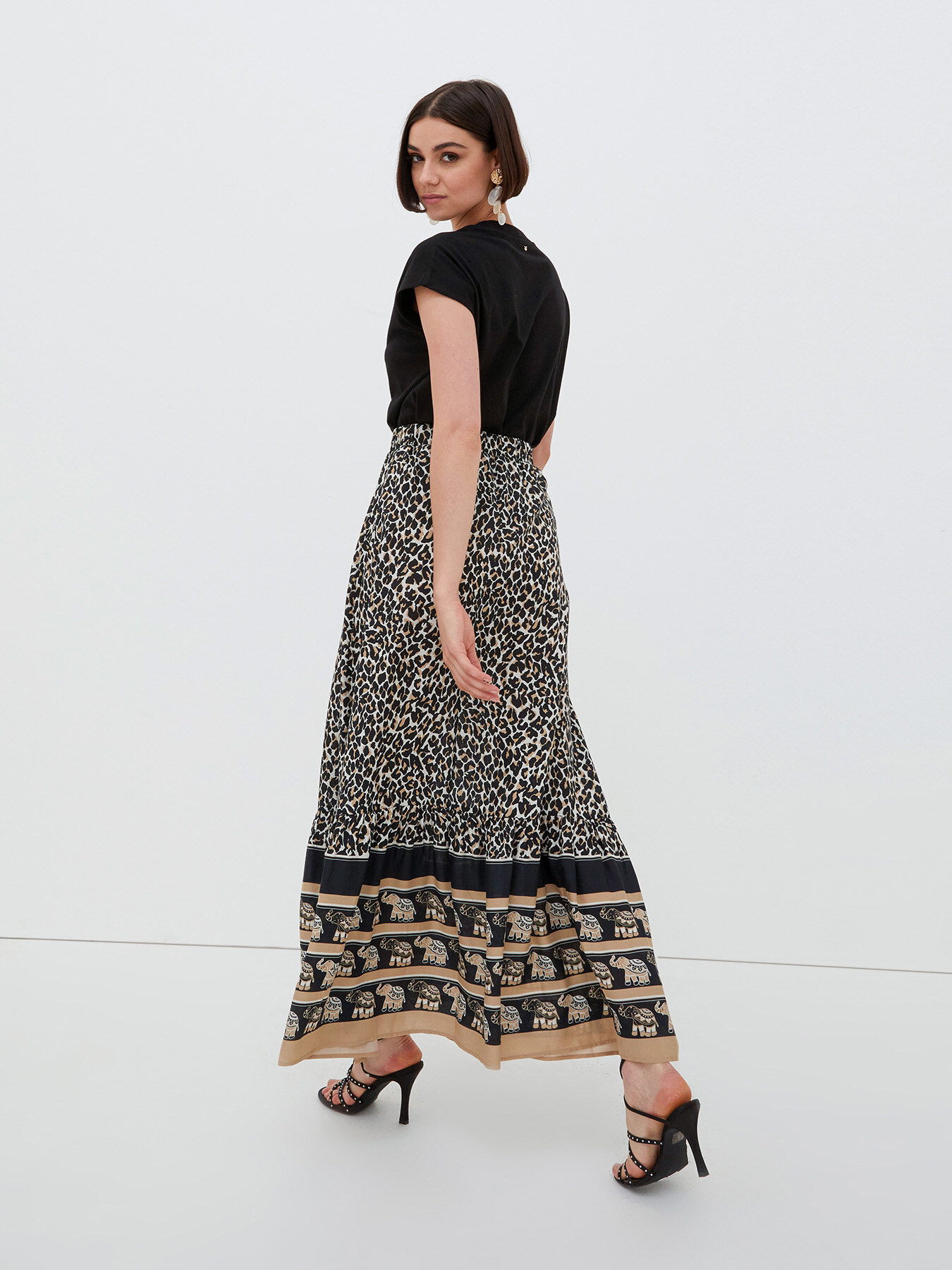 Gonna lunga fantasia animalier image number 1