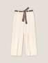 Wide-leg trousers with sarong effect image number 4