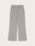 Pantaloni palazzo in misto lino con piega stirata image number 4