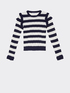 Maglia traforata a righe image number 3