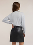 Wool-blend turtleneck sweater with ribbed detailing image number 1