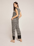 Wide-leg ethnic pattern trousers image number 1