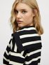 Striped jacquard sweater with collar image number 2