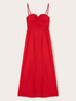 Langes A-Linien-Kleid aus Popeline mit Bustier image number 4