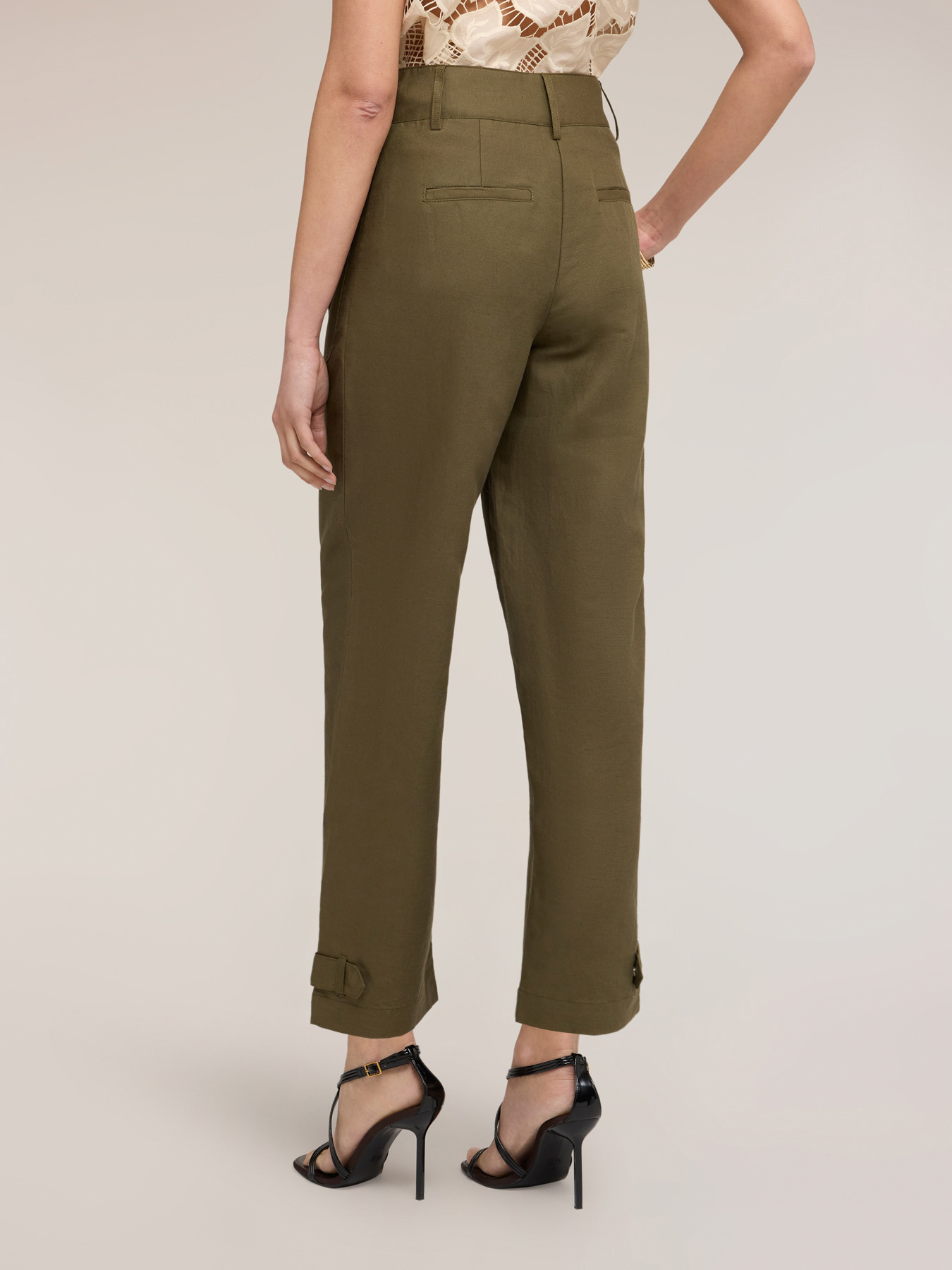 Pantalon en m&eacute;lange de lin image number 1