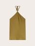 Satin top with halter neckline image number 4