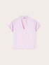 Zweistoffiges T-Shirt mit V-Ausschnitt image number 3