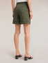 High-waisted cotton blend shorts image number 2