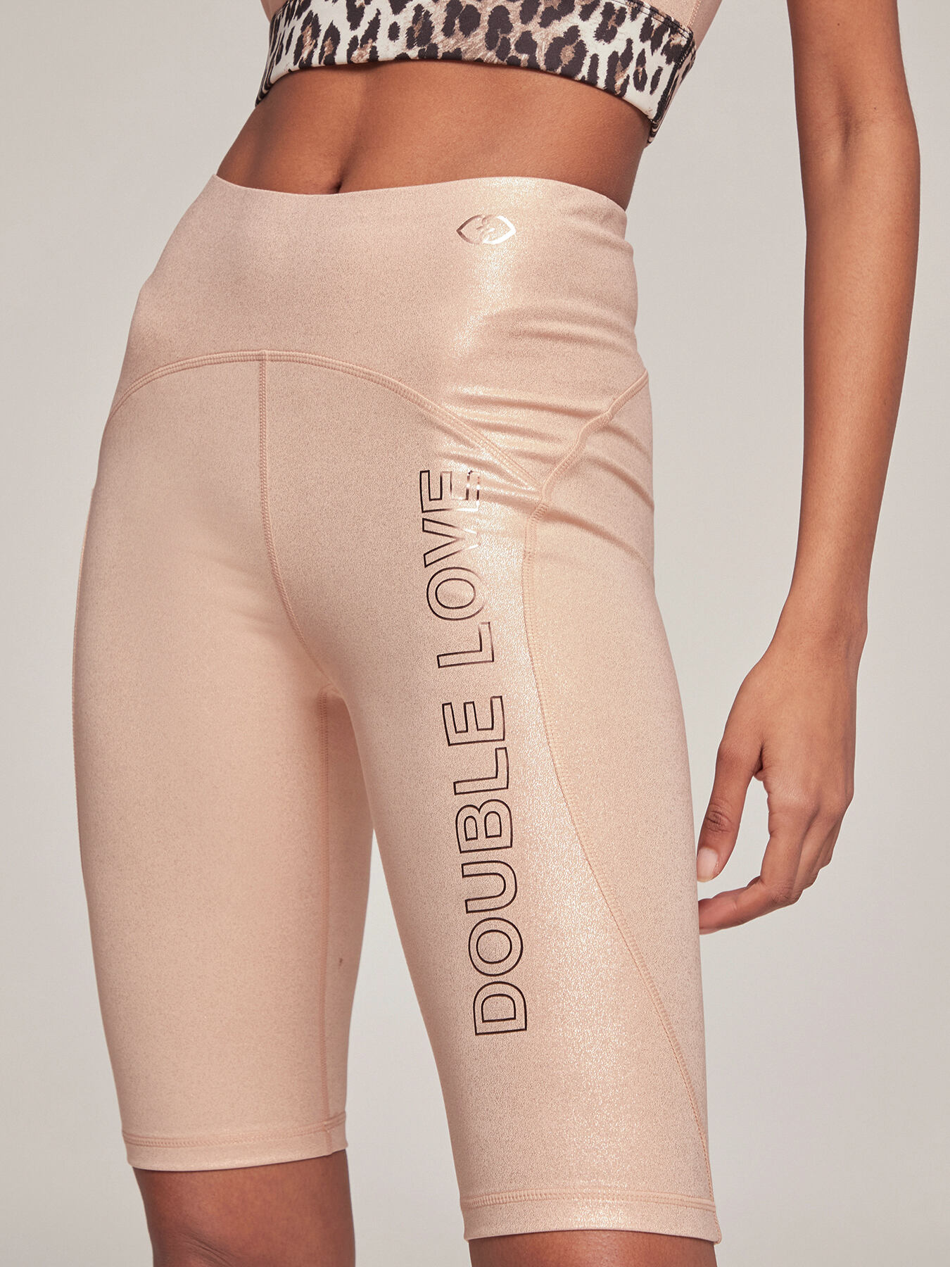 Shimmer print cycling shorts image number 1