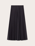 Long pleated viscose-blend skirt image number 4