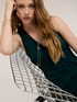 Georgette sheath dress with draping image number 3