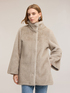 High-neck fur-effect coat image number 2