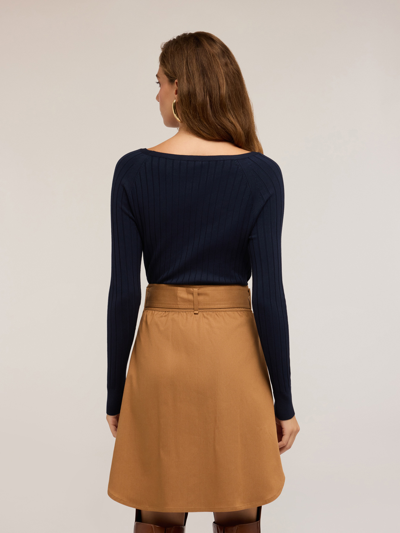 Mixed viscose ribbed top image number 1