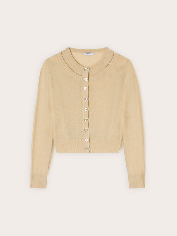 Cardigan in misto lino