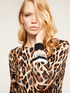Pull en viscose m&eacute;lang&eacute;e motif animalier image number 2