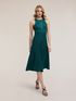 Flare pleated knit dress image number 2