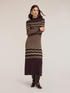 Jacquard-Strickkleid aus Lurex mit Chevron-Muster image number 2