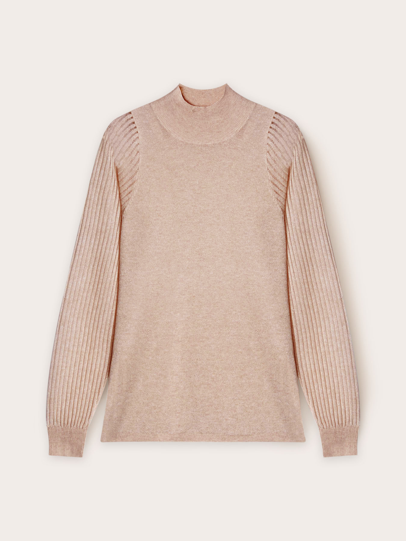 Pulover cu m&acirc;neci perforate image number 4