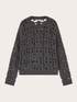 Openwork wool blend sweater image number 4