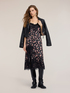 Robe en georgette avec imprim&eacute; fleuri et dentelle image number 0