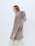 Coat with faux fur hood image number 2