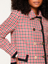 Short jacket with chequered pattern pockets image number 2