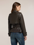 Double-breasted trench coat in coated fabric image number 1