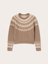Fair isle sweater in alpaca blend with sequins image number 4