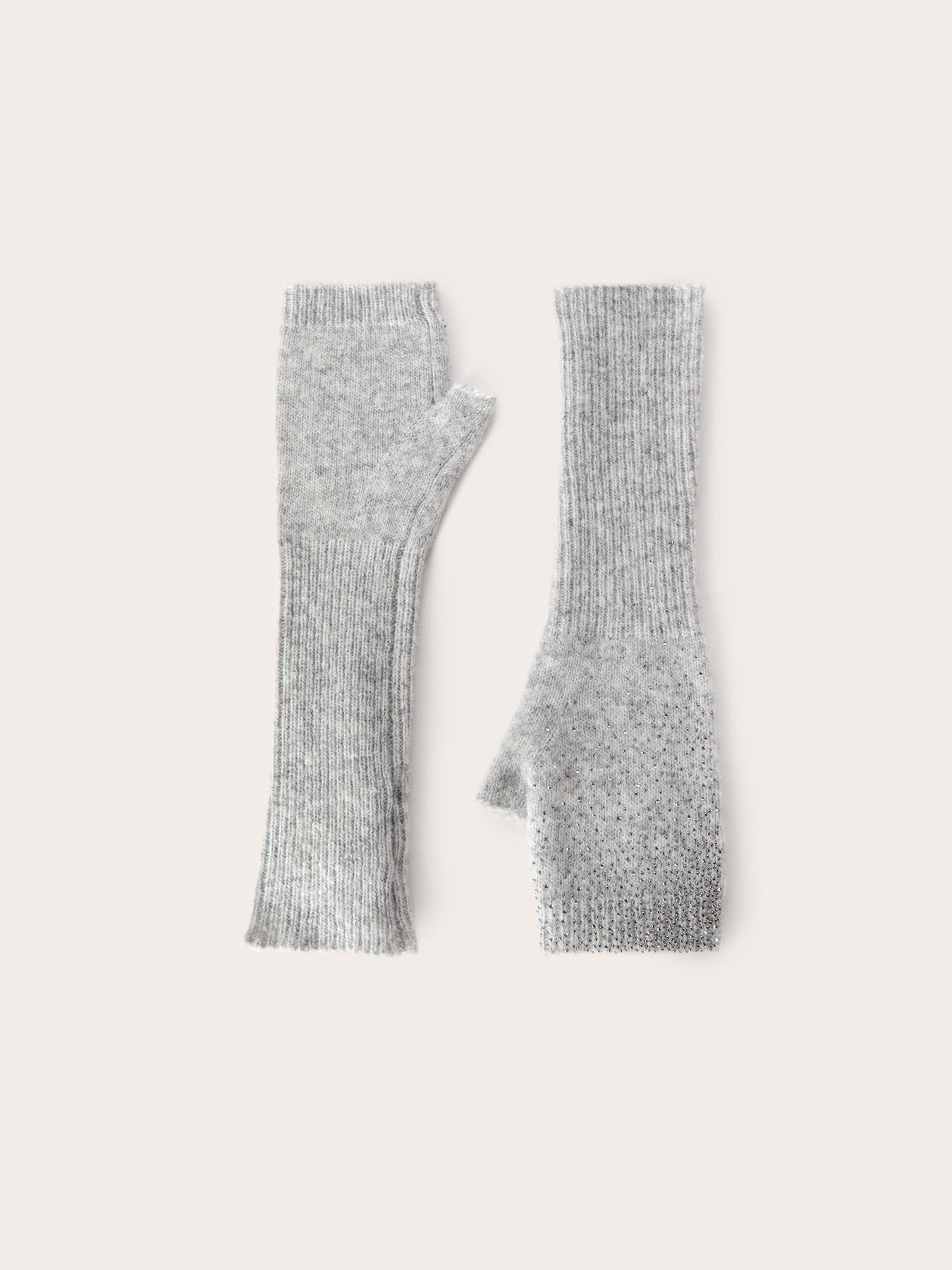 Manchettes en maille avec strass image number 1