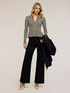 Striped sweater with peplum image number 3