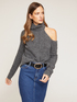 Alpaca blend turtleneck sweater with cut out feature image number 0