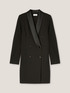 Robe manteau dress with satin inserts image number 4