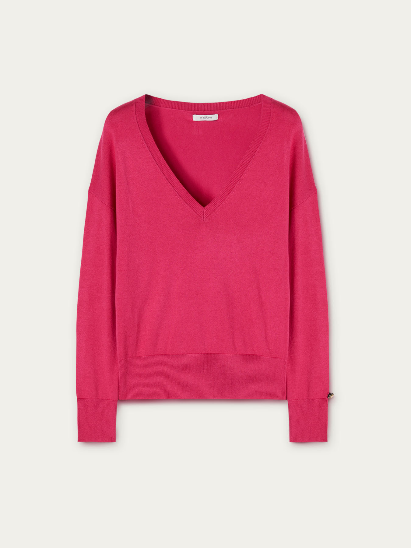 Pull basic à encolure en V image number 3