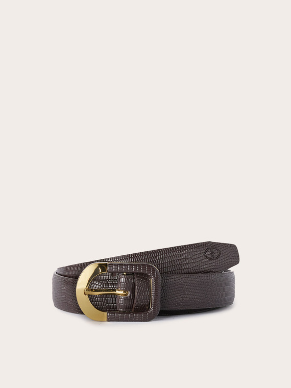 Ceinture avec boucle et insert m&eacute;tallique