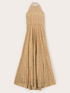 Vestito flare lungo misto lurex image number 4