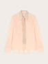 Georgette shirt with collar and rhinestone tie image number 4