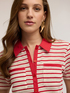 Striped t-shirt with contrast collar image number 3