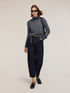 Jacquard sweater in wool blend with buttons image number 2