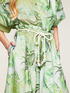 Falda midi circular con estampado de hojas image number 2