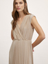 Midi lurex dress with pleated skirt image number 2