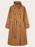 High-neck trench coat in technical fabric image number 4