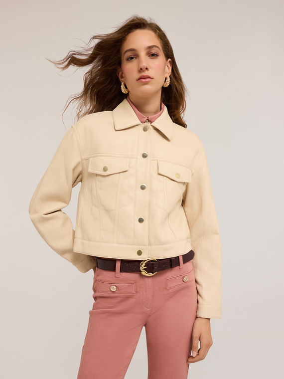 Blouson en tissu enduit