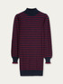 Short striped knit dress image number 3