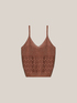 Top in maglia lurex bronzo image number 3